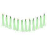 Гирлянда Тассел, Зеленый, 35*12 см, 12 листов