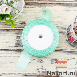 Лента атласная 25 мм (23 метра, цвет №129 Мятный)