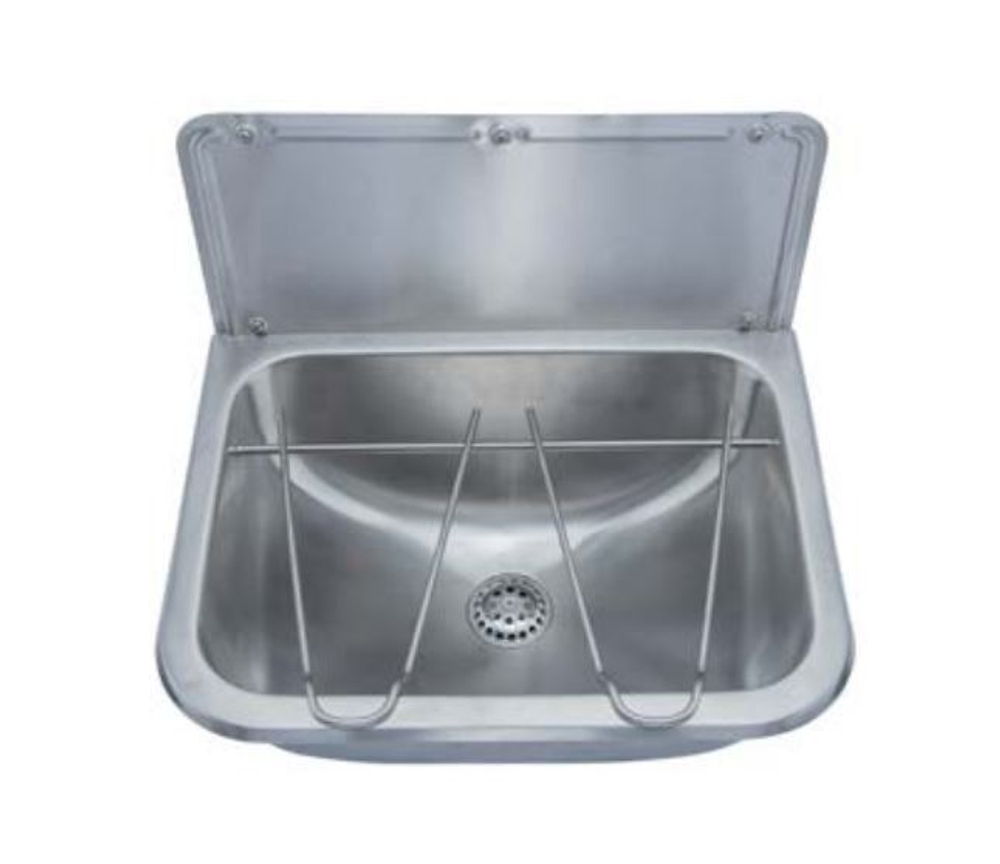 Раковина настенная прямоугольная нерж. сталь NOFER 13048.S матовый