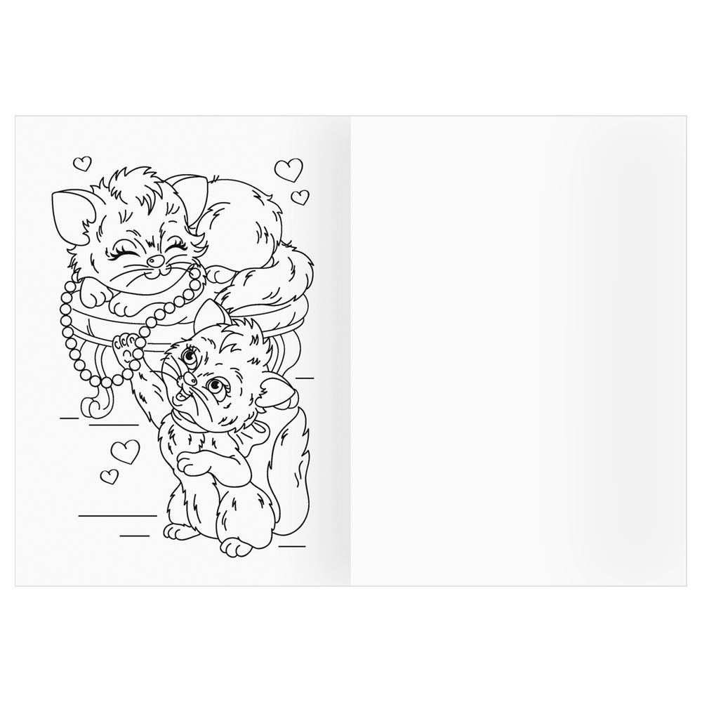 Раскраска А4, 8стр., Три совы, Кошечки-модницы