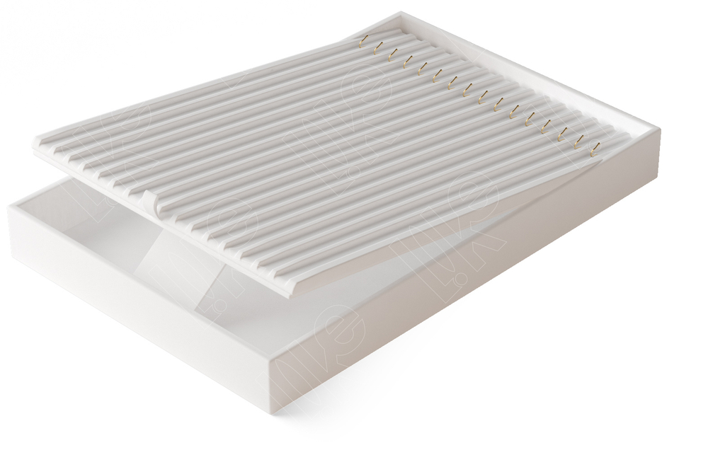 Дисплей 1 серии для 16 цепей/вертикальный/крючки снизу/бороздки/ножка/ф.№5/петелька