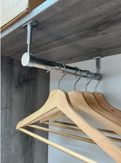 Держатель трубы d25 мм регулируемый торцевой (хром) - 1 шт