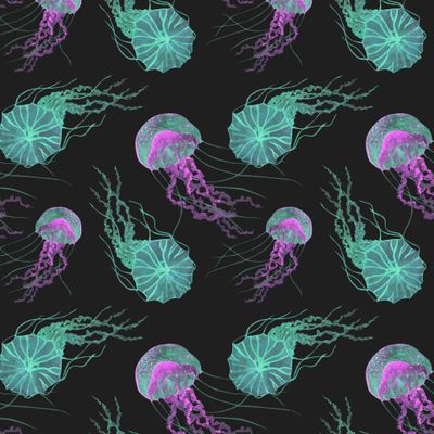 Неоновые медузы дизайн SIcolor