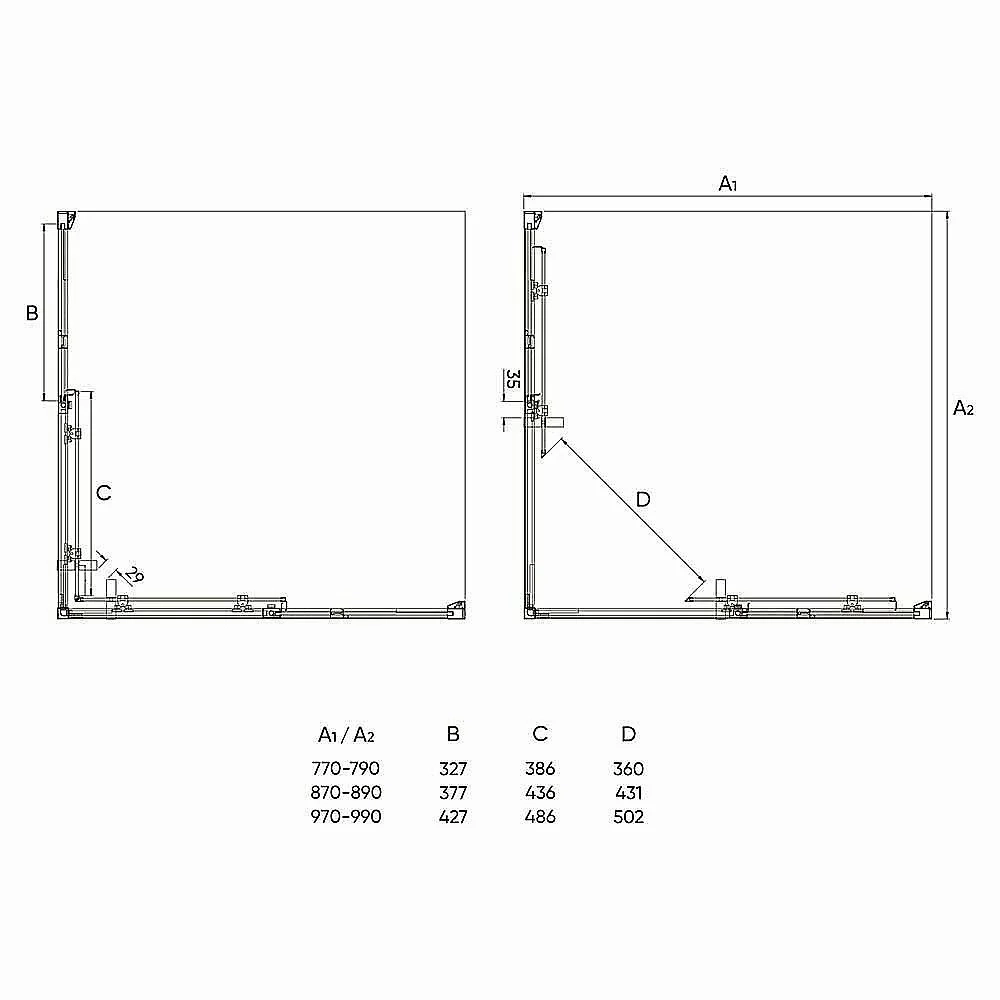 Душевой уголок Veconi Rovigo RV-47 100x100 прозрачный