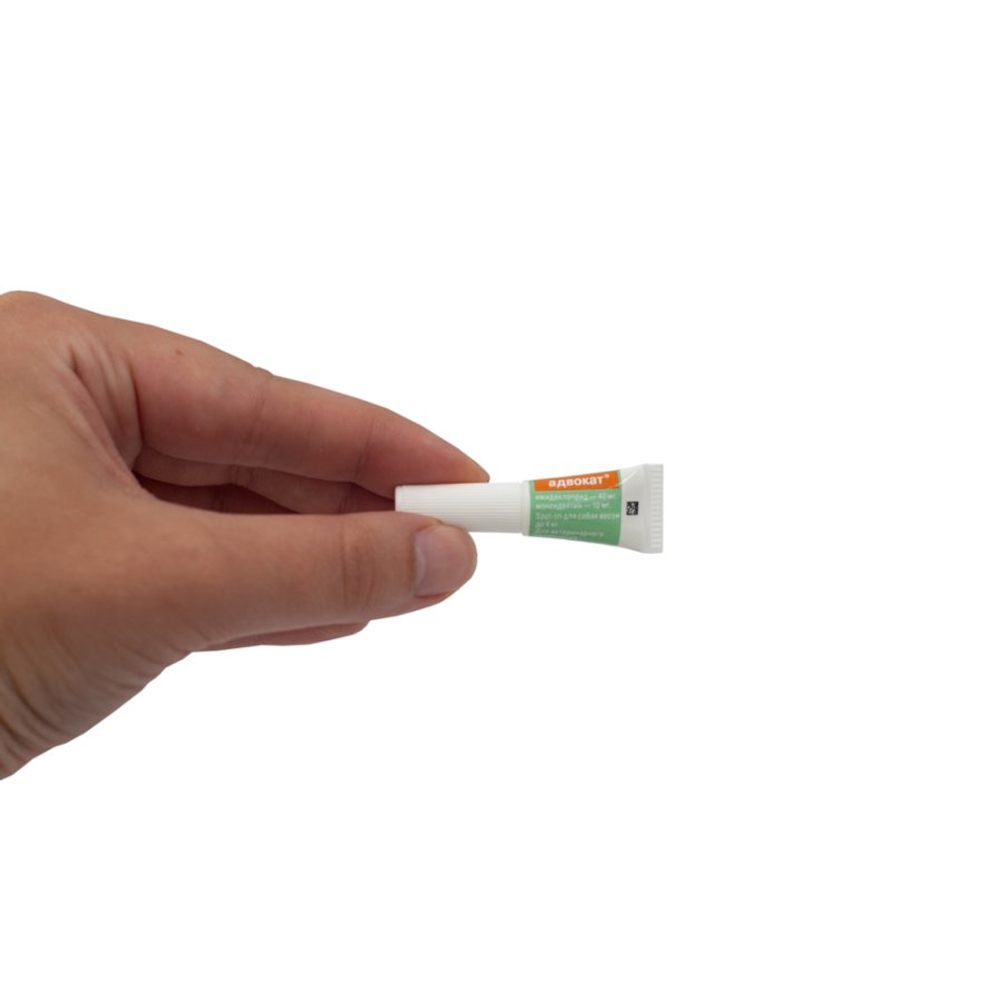 АДВОКАТ Капли от блох, чесоточных клещей и гельминтов для собак 1-4 кг (1 пипетка)