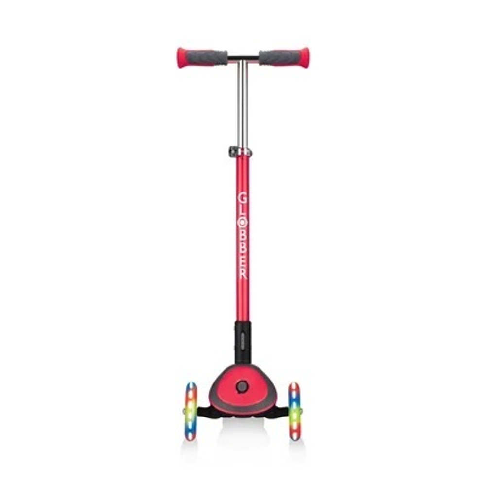 Самокат Globber Elite Deluxe Lights красный