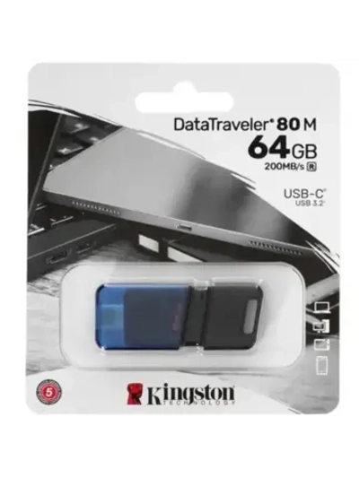 Память USB Flash 64 ГБ DataTraveler 80M DT80M/64GB BLACK