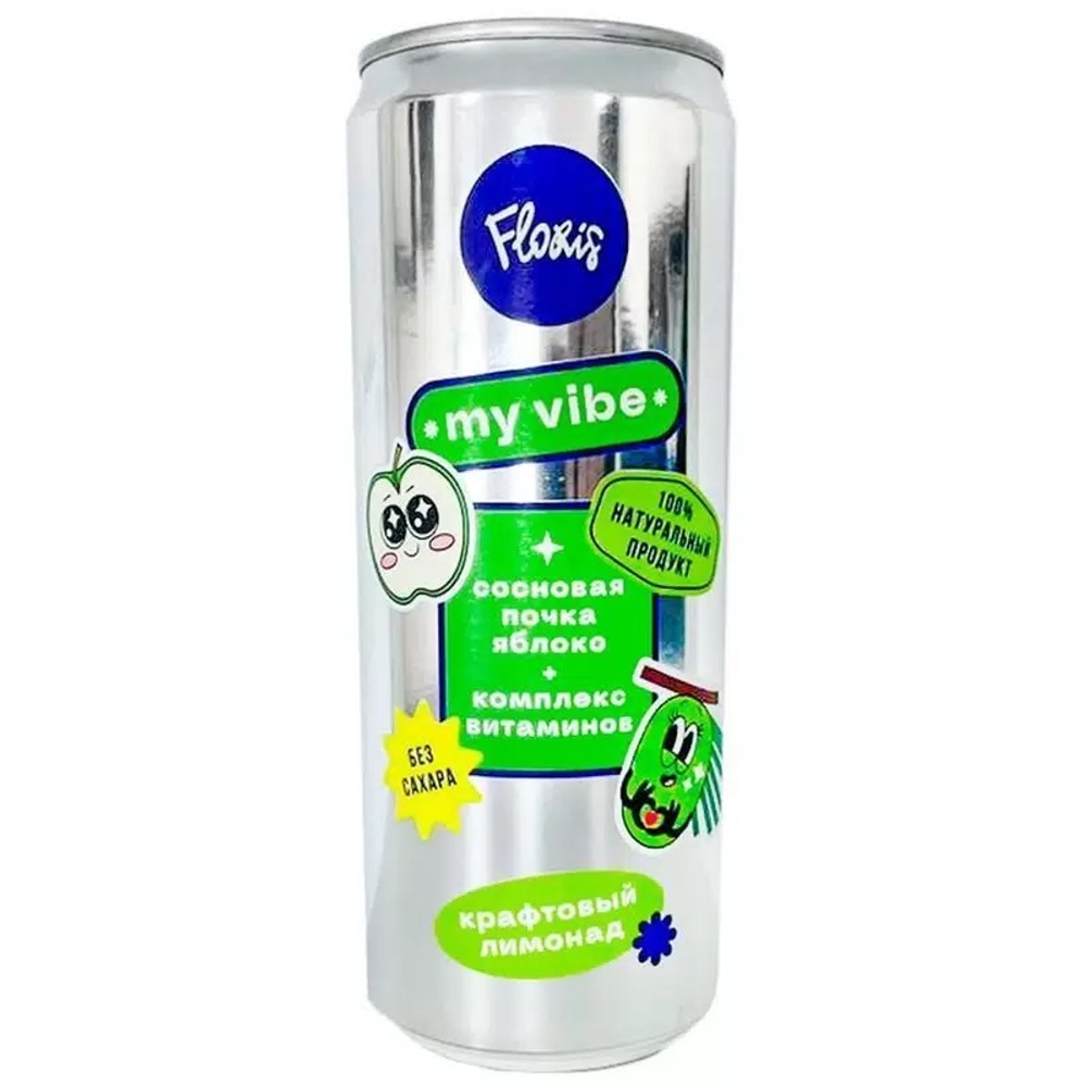 Лимонад крафтовый Floris My Vibe сосновая почка-яблоко 330 мл