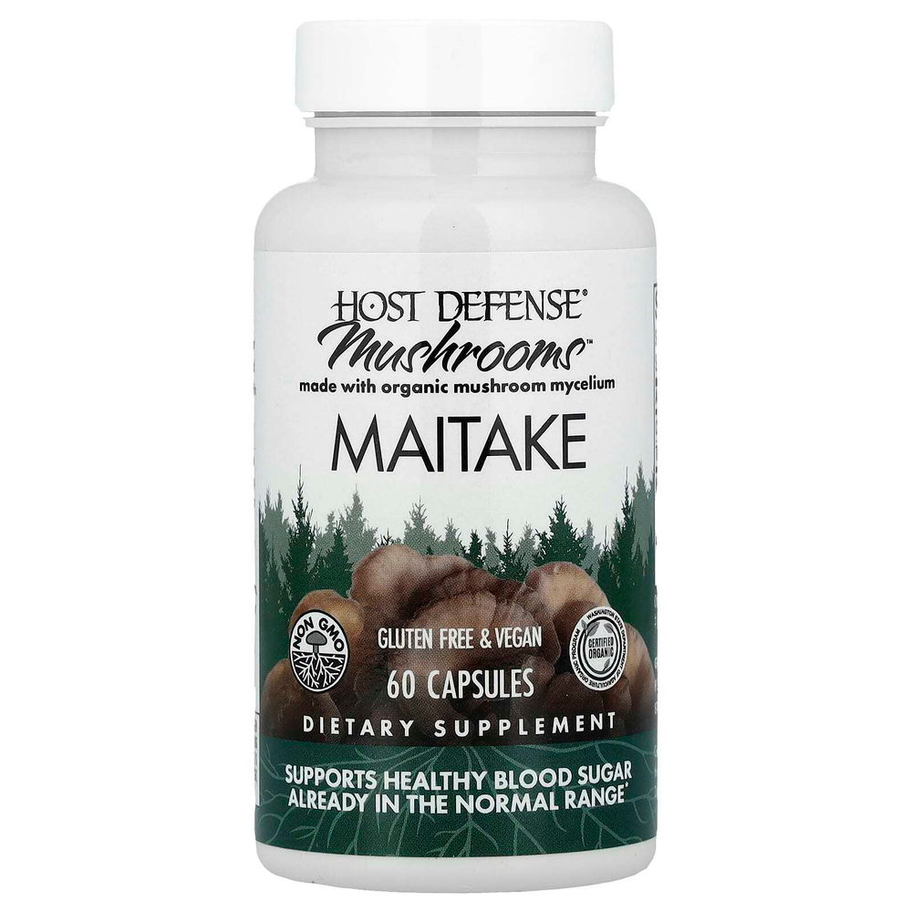 Host Defense, Mushrooms ™, майтаке, 60 капсул