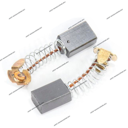 Электроугольная щетка 6х10х14 Пружина, пятак-уши (для МАКИТА СВ-103А) в коробочке