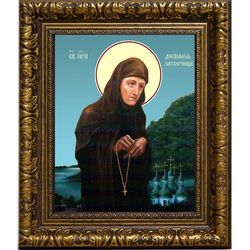 Досифея (Тяпкина) Киевская, преподобная затворница. Икона на холсте.