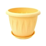 Кашпо АЛИЦИЯ D160мм 1,4л с поддоном Белая Глина 0,13,16х0,16м