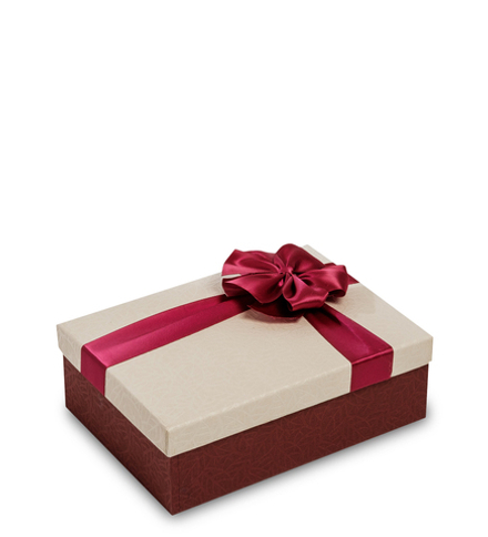 WG-50/1-A Коробка подарочная «Прямоугольник» цв.бордов/беж