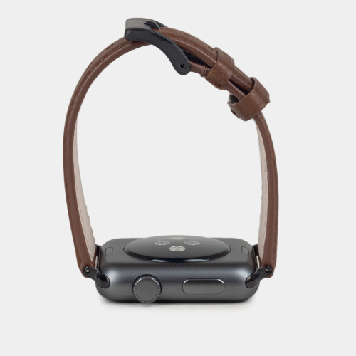 Ремешок для Apple Watch 44/45/46 mm из кожи теленка, коричневого цвета