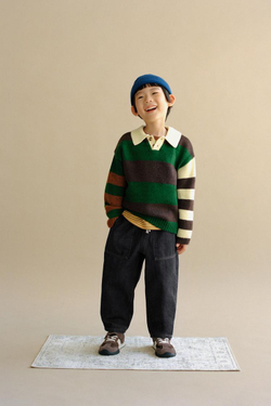 ZARA ТРИКОТАЖНОЕ ПОЛО В ПОЛОСКУ, КОРИЧНЕВЫЙ/ЗЕЛЕНЫЙ