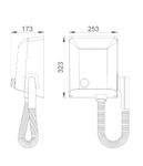 Фен настенный 800 W нерж. сталь MANGO 02300.S матовый