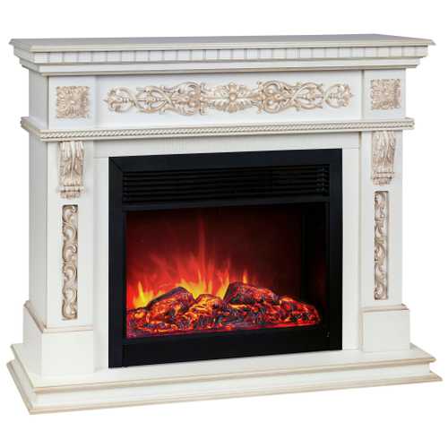 Каминокомплект Real Flame Estella 25,5/26 WT с очагом Moonblaze Deluxe Black