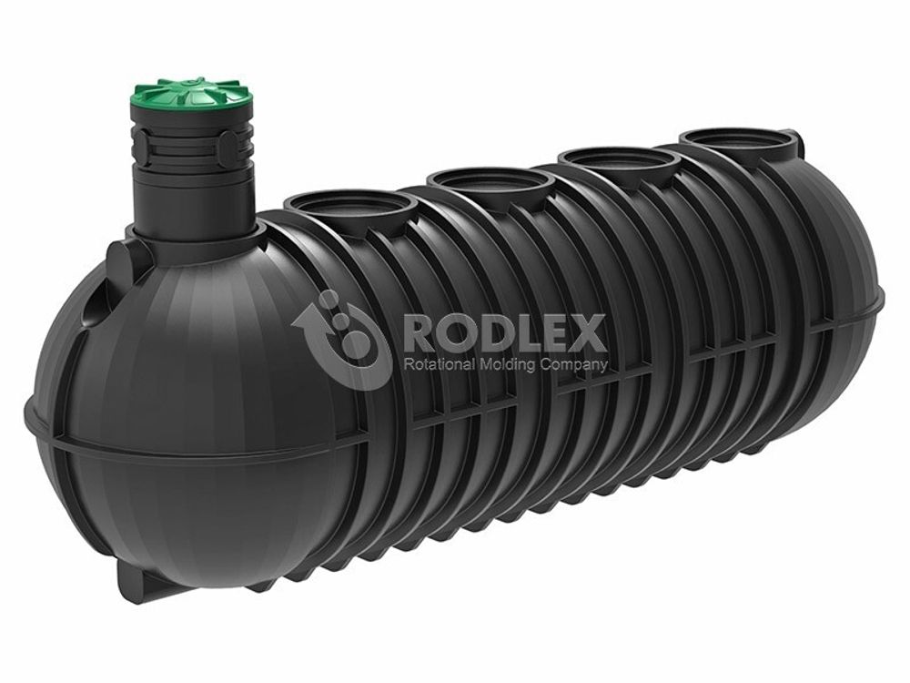 Резервуар для питьевой и технической воды ModulTank PV 25 подземный Родлекс цилиндрический 25000 л. горизонтальный (2400x7220x2500см;962кг;черный) - арт.559922