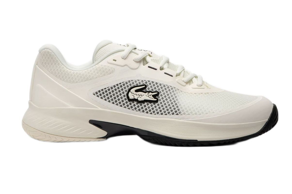 Мужские кроссовки теннисные Lacoste Tech Point Tennis - off white/black