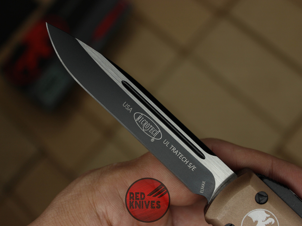 Нож Microtech Ultratech S/E - коричневая рукоять, стандартный черный клинок + запчасти RK-370