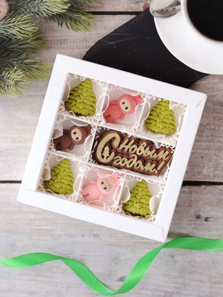 Детский новогодний набор "Шоколадные Лабубу" / Конфеты ручной работы