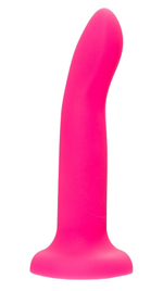 Ярко-розовый, светящийся в темноте фаллоимитатор Sam Glow - 17 см. (Цвет: ярко-розовый)