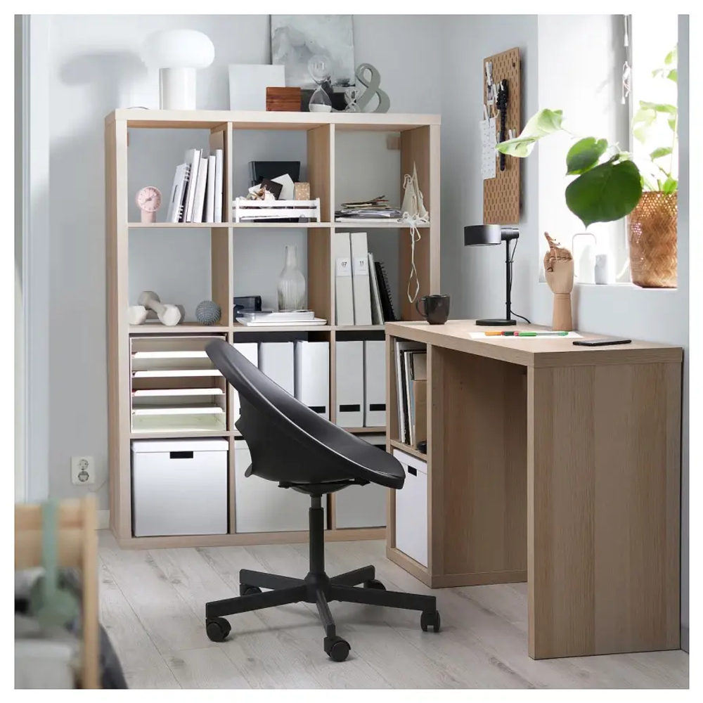 Письменный стол с полкой  - IKEA KALLAX/КАЛЛАКС ИКЕА, под беленый дуб, 77x111x39см