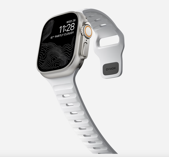 Ремешок Nomad Sport Slim Strap M/L, white - Apple Watch Ultra (49mm) 8/7 (45mm)/6/SE/5/4 (44mm)/3/2/1 (42mm)