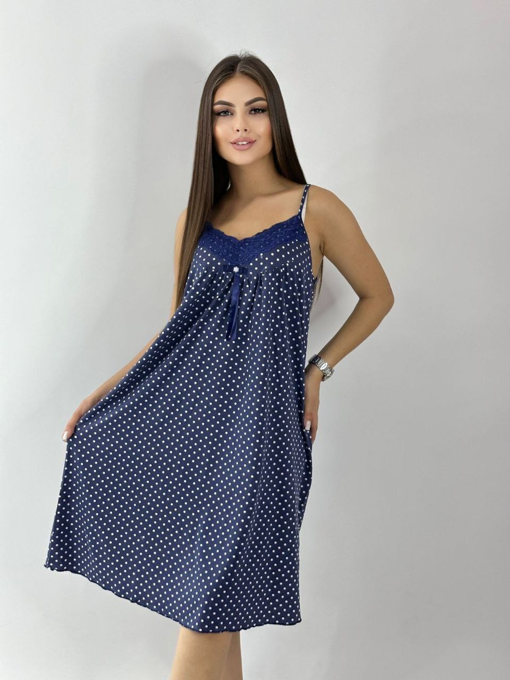 Сорочка б/в на бретели /013