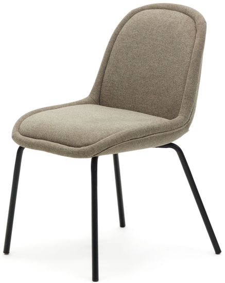 Aimin Стул из коричневой синели с черными стальными ножками Испания La Forma