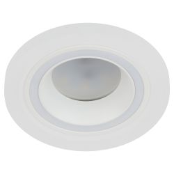 Светильник встраиваемый декоративный ЭРА DK90 WH под лампу MR16 GU5.3 белый | Декоративные встраиваемые светильники