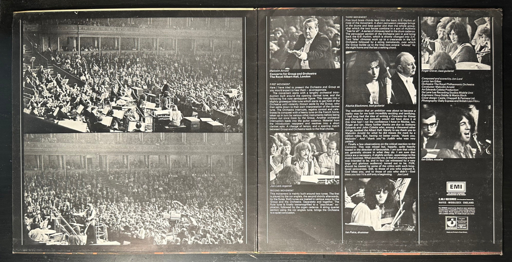 Deep Purple & The Royal Philharmonic Orchestra, Malcolm Arnold - Concerto For Group And Orchestra (Англия 1970г.)