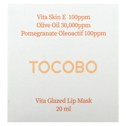 Tocobo, Vita Glazed, маска для губ, 20 мл