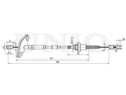 Трос сцепления UNIO CAB-20005