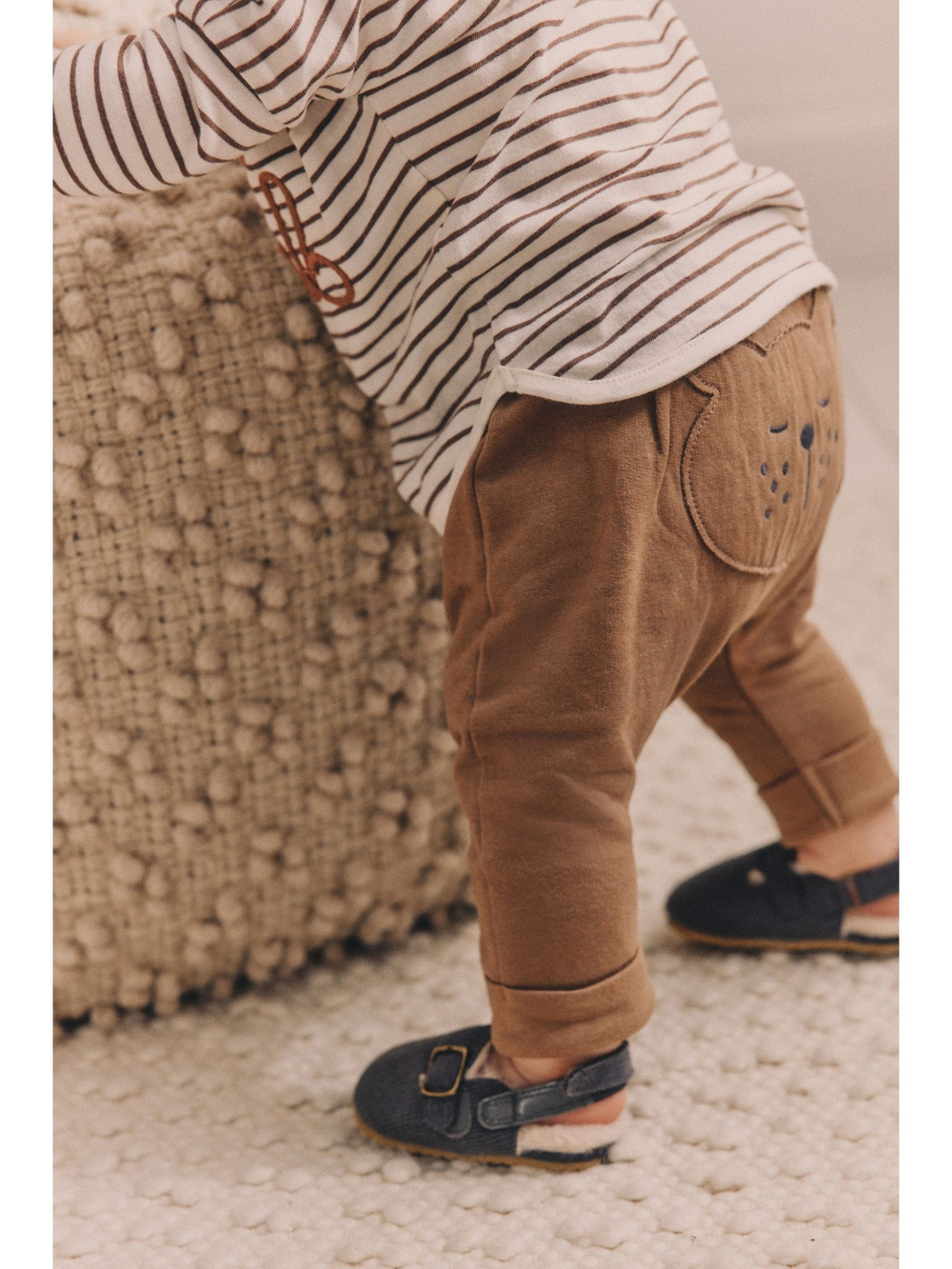 Лонгслив для малышей Next 836-058, 3 шт., Бежевый, Коричневый