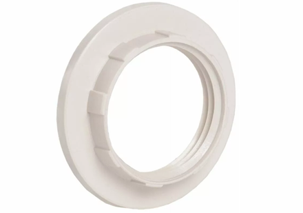 Кольцо для патрона Е14 пластик белое
