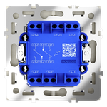 Проходной переключатель встраиваемый VOLTUM S70 двухклавишный 10А, (сталь)