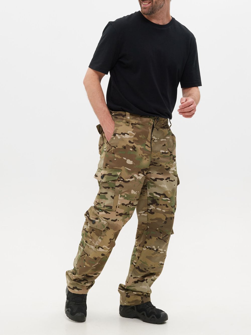 Брюки летние Крафт ткань Смесовая цвет Мультикам