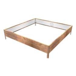 Клумба квадратная оцинкованная 1 ярус  Темное дерево