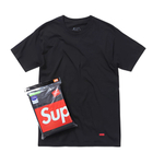 Футболки Supreme x Hanes 3-Pack Black