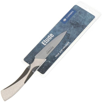 Нож кухонный Daniks, Etude, для овощей, нерж сталь, 9 см, рук пласт, YW-A377Y-PA