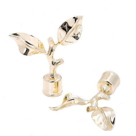 Наконечники "Ветка большая" d25 мм, цвет золото глянец