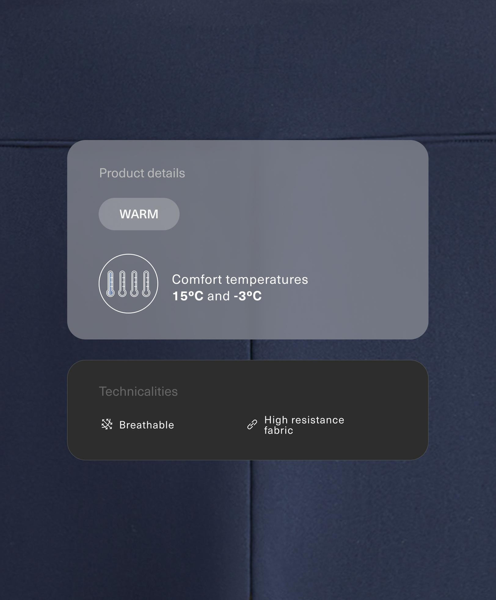 OYSHO Теплые легинсы с высокой посадкой и карманами длиной до щиколотки, синий