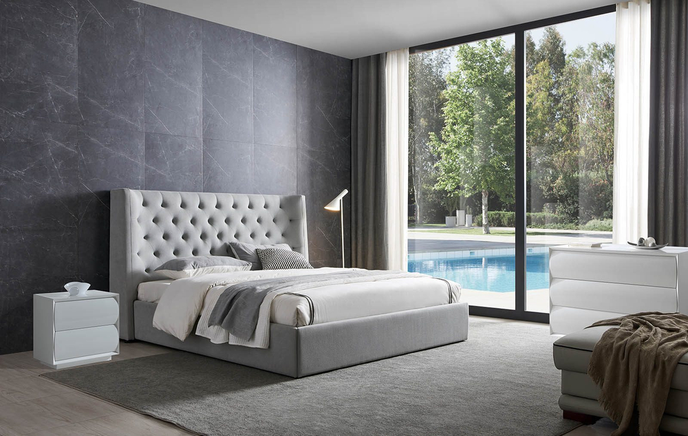 Кровать 1726 GREY серая