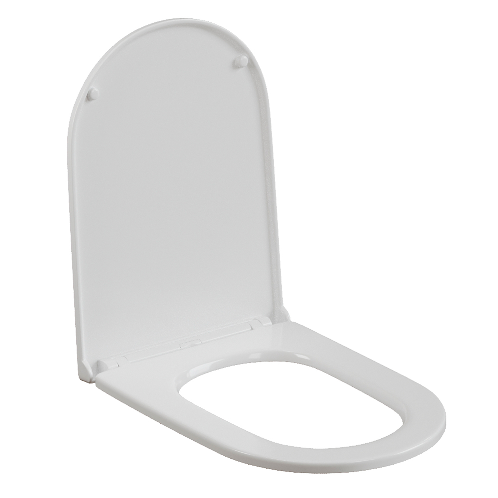 Сиденье для унитаза  WAVE RIFL дюропласт, микролифт, БЕЛЫЙ глянец