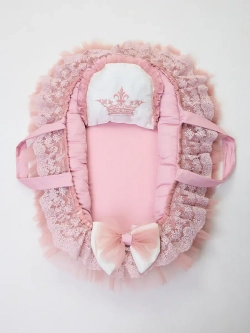 Кокон гнездышко для новорожденного с подушечкой