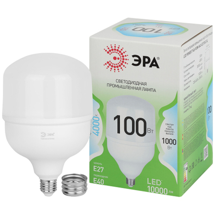 Лампа светодиодная ЭРА GREEN LINE LED POWER T140-100W-840-E27/E40 GL 100Вт колокол яркий белый свет Е27/Е40