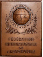 France, Fédération Internationale de l'Automobile Plaquette, 1972