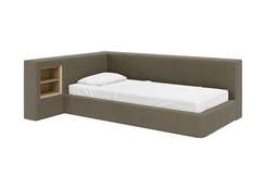 Диван-кровать Cube c нишей M (серо-зеленый FiberGuardе)