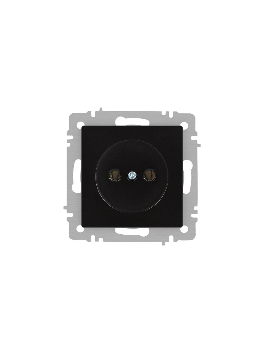 Розетка 1-м СП Accent 6-201-05 16А IP20 250В 2P антрацит Intro Б0063665